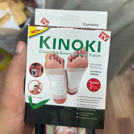 Kiyome Kinoki Detox Foot Pads 10 Pcs Night Use Cleansing Patches For Relaxation Foot Care And Stress Relief - Personal Care Product