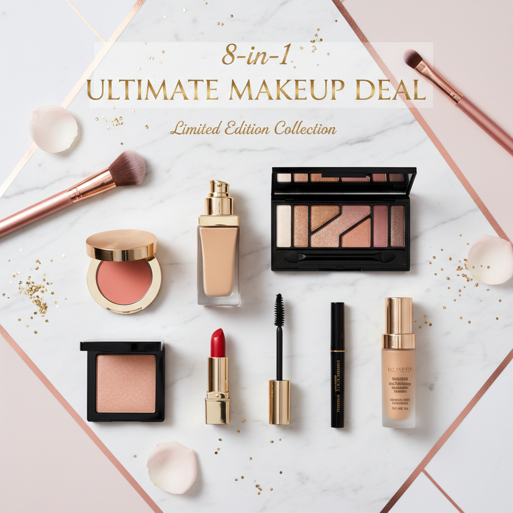 8-in-1 Ultimate Makeup Deal – Essential Beauty Products for Every Look!
